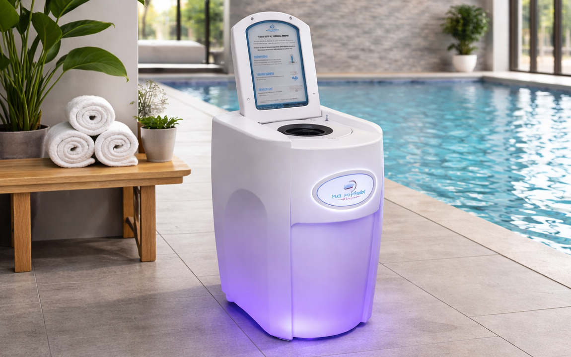 Essoreuse maillot de bain Extract'O installée dans un centre aquatique municipal